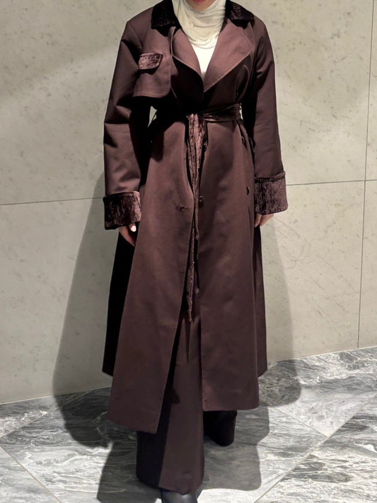 Brown trenchcoat set