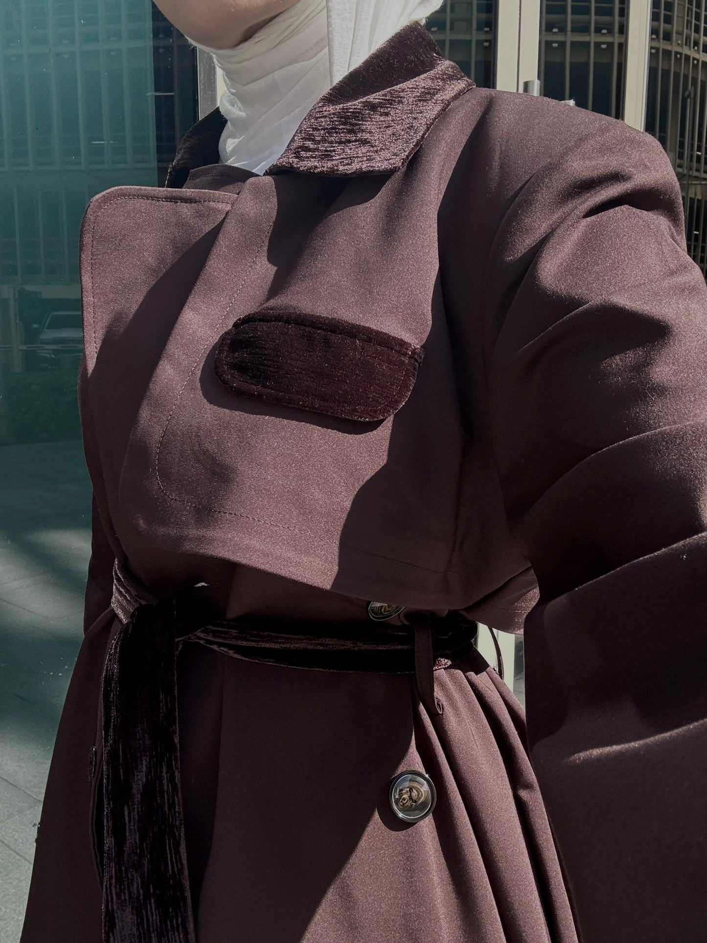 Brown trenchcoat set